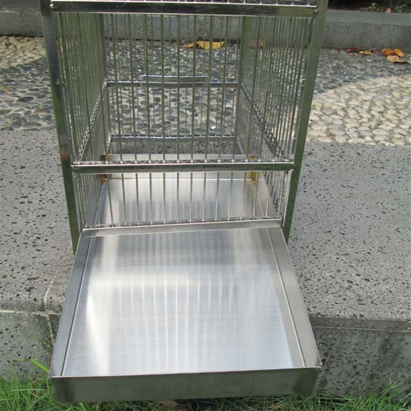 鸟笼子笼抽屉式洗澡笼画眉鸟八哥鹩具冲凉笼加送食器鸟用哥不锈钢