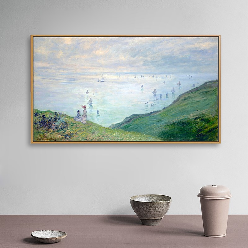 莫奈装饰画客厅画画餐厅玄关沙发背景墙印象派风景壁画挂油布喷绘