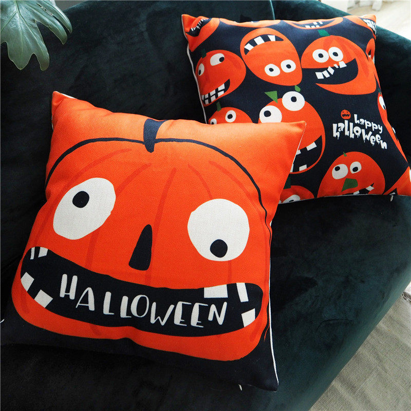 卡通可爱怪兽万圣节南瓜头棉麻抱枕沙发办公室靠垫酒吧咖啡厅布艺,居家布艺,靠垫/抱枕,淘宝优惠券,粉丝福利购,淘宝优惠卷