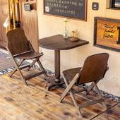 中古桌椅组合长桌靠墙桌椭圆桌半圆墙壁桌实木桌脚可咖啡厅餐厅桌