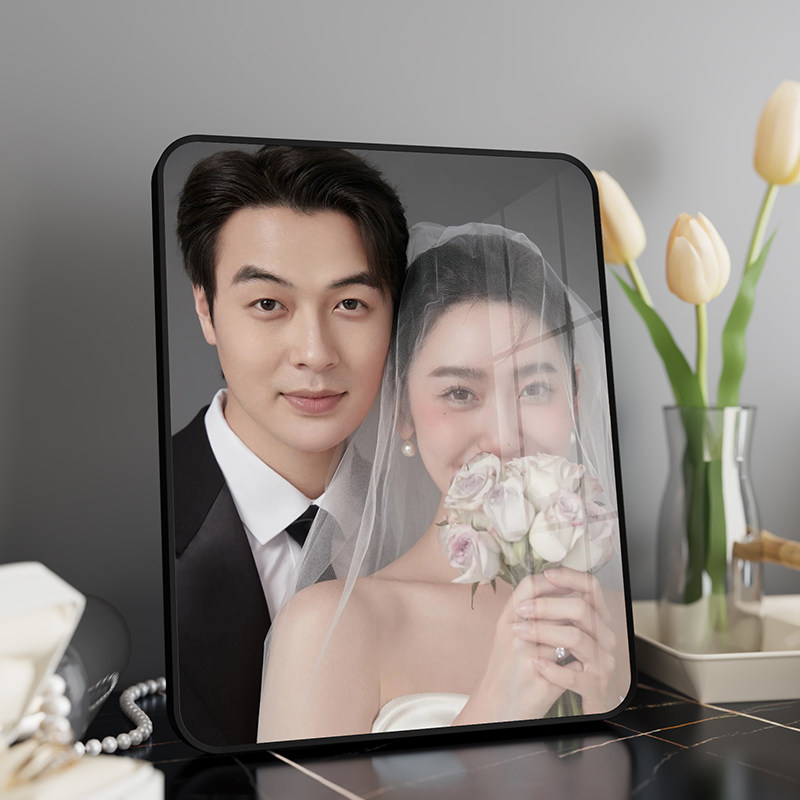 婚纱照相框挂墙定制洗照片做成摆台全家福画框加打印水晶相片相簿
