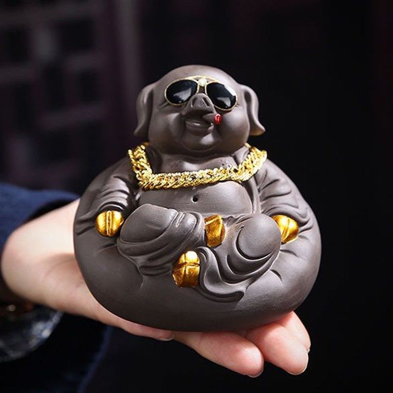 社会猪茶几茶桌茶室车载家居装饰摆件客厅玄关办公室桌面摆设茶宠,家居饰品,装饰摆件,淘宝优惠券,粉丝福利购,淘宝优惠卷