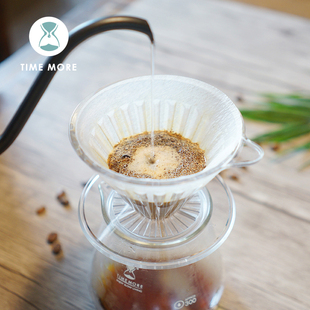 送滤纸 过滤器家用咖啡套装 泰摩PC冰瞳手冲咖啡树脂滤杯 V60滴滤式