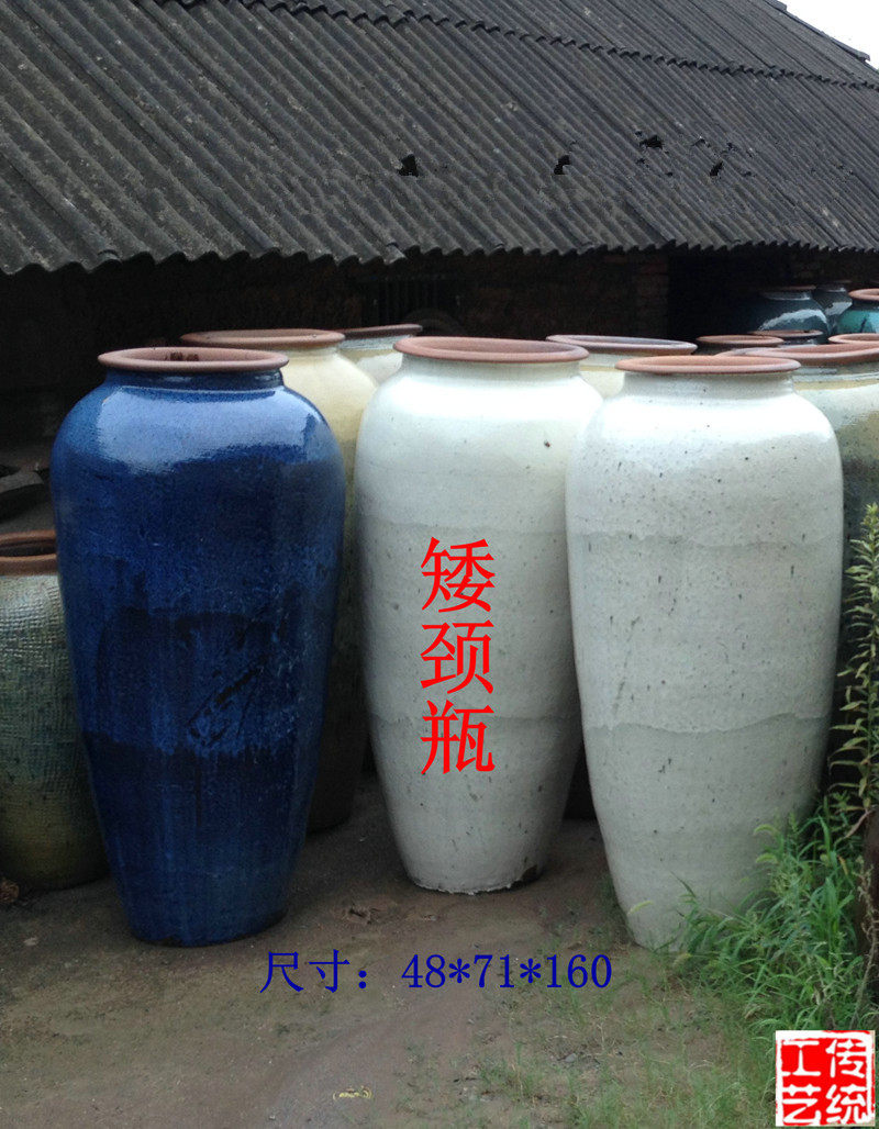 粗高大陶罐特大陶罐粗陶花瓶花盆园林景观装饰酒店商场大堂摆件21