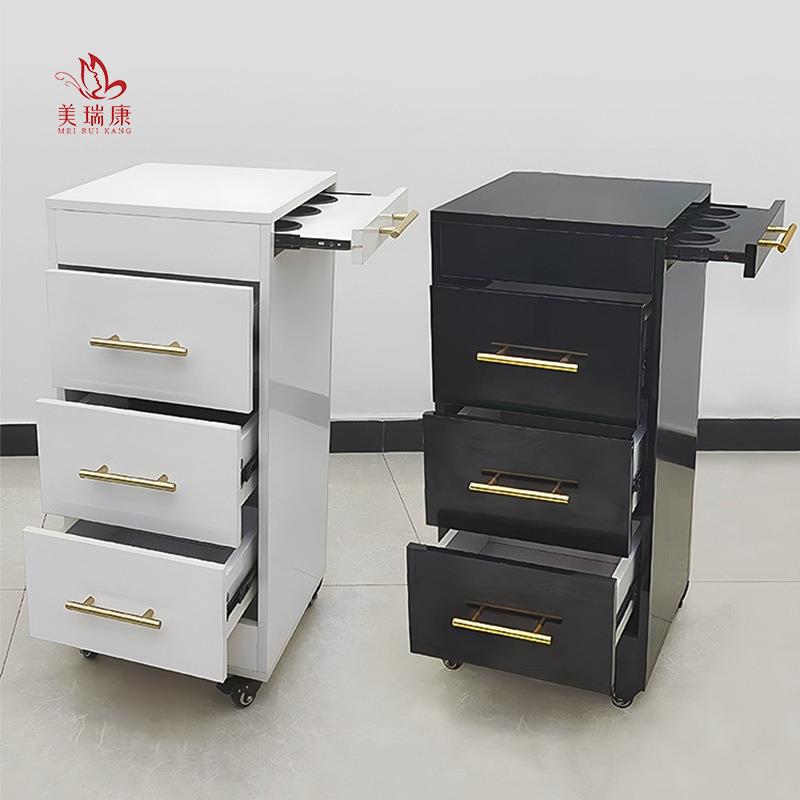 理发店工作柜简约红发廊理发店工具柜美发收纳储物柜子工具台推车