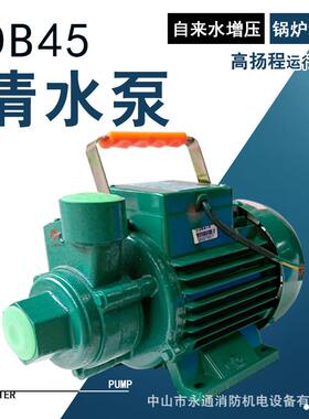 1DB45增压泵220V家用花园厂房自来水管道增压微型清水离心泵