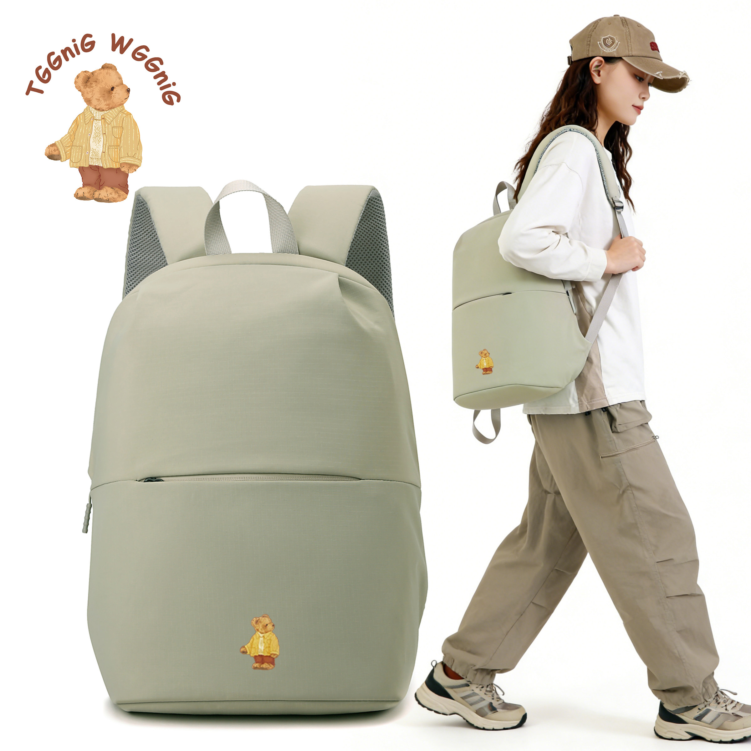 TGGNIG WGGNIG休闲简约风大容量双肩背包男女学生多功能电脑包潮,箱包皮具/热销女包/男包,双肩背包,淘宝优惠券,粉丝福利购,淘宝优惠卷