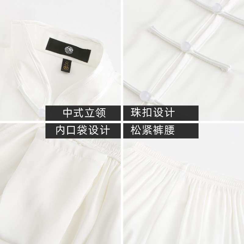 太极服练功服醋酸缎套装男女通用亲肤透气八段锦太极服装禅意太极