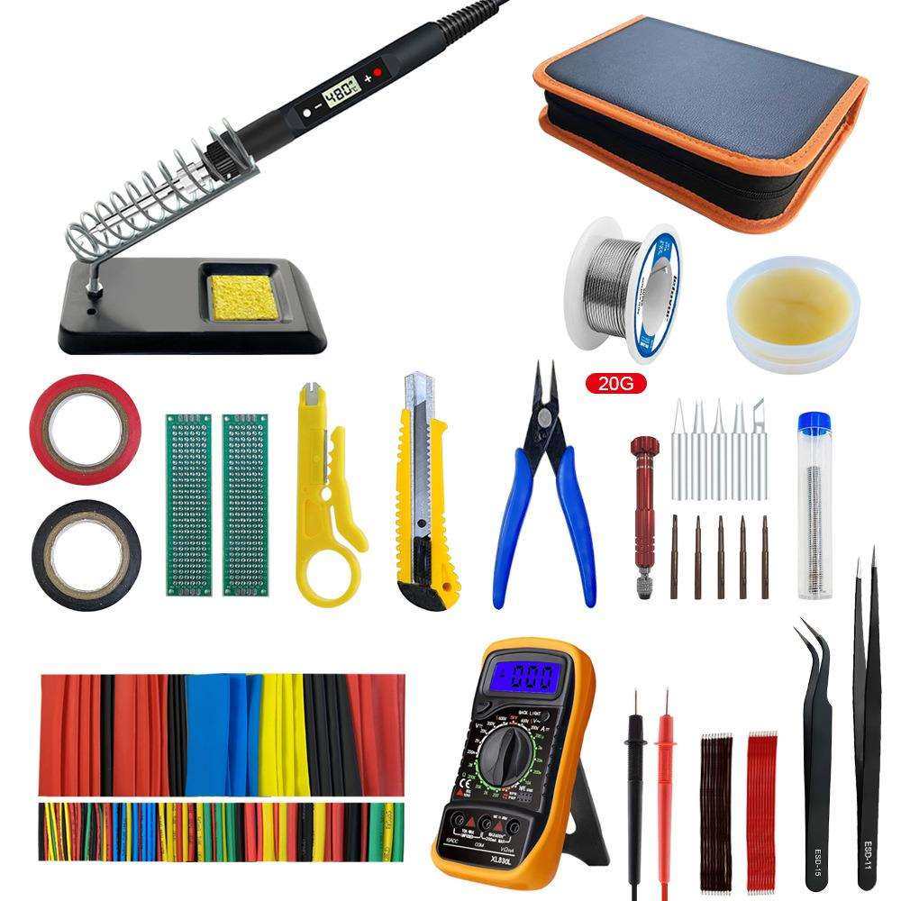 80W数显电烙铁家用焊接可调温工业级电焊笔维修工具套装,模玩/动漫/周边/娃圈三坑/桌游,模型制作工具/辅料耗材,淘宝优惠券,粉丝福利购,淘宝优惠卷