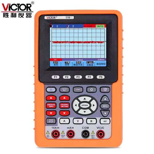 VICTOR胜利仪器单通道彩色示波表VC210/220带电脑连接口手持示波