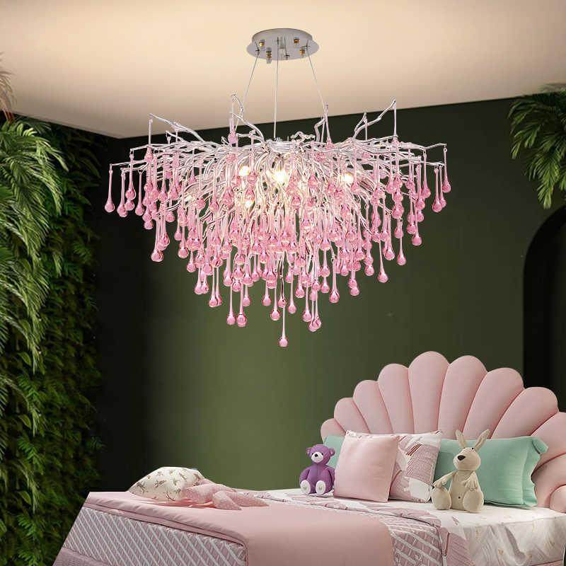 粉色水晶吊灯卧室灯女孩子房间灯奶油法式轻奢女儿公主水晶灯具,模玩/动漫/周边/娃圈三坑/桌游,模型制作工具/辅料耗材,淘宝优惠券,粉丝福利购,淘宝优惠卷