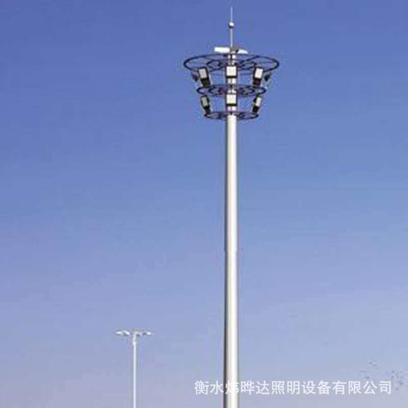 河北卷杆厂供应码头升降式园林高杆灯 圆盘式LED高杆灯投放灯