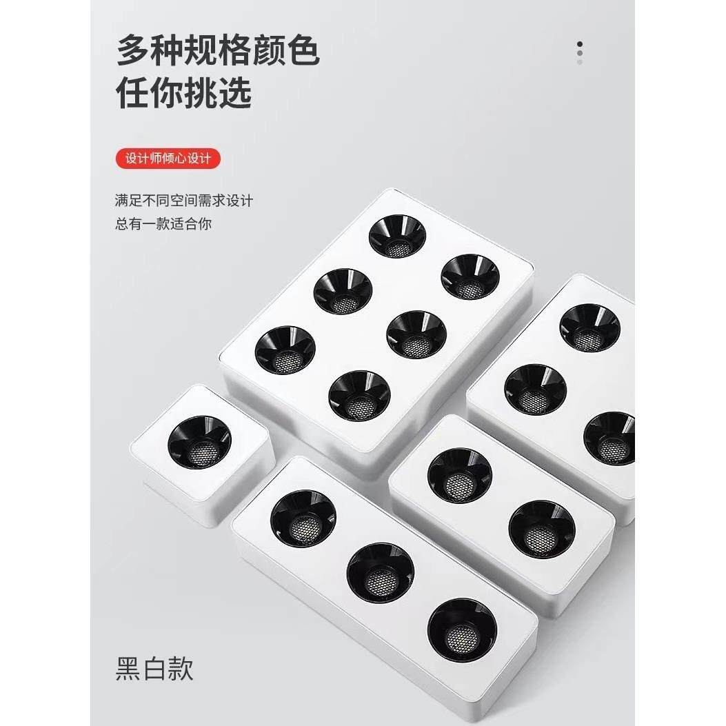 超薄极简明装筒灯客厅无主灯照明方形六头斗胆灯防眩光射灯盒子灯