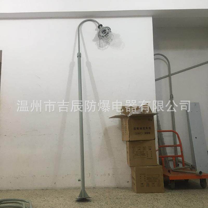 防爆灯杆2.5m防爆灯杆法兰式防爆灯杆护兰式镀锌静电喷塑钢管