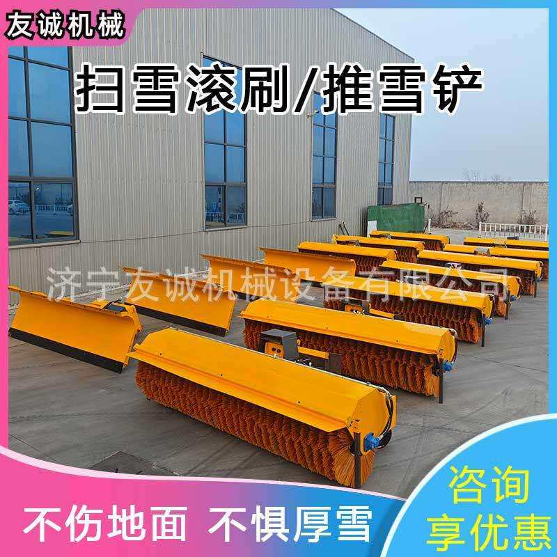 扫雪滚刷支持自带柴油动力清雪机械市政道路除雪刷车载式