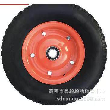 16寸橡胶充气轮胎 手推车工具车塑料轮芯 16*4.80/4.00-8充气轮子