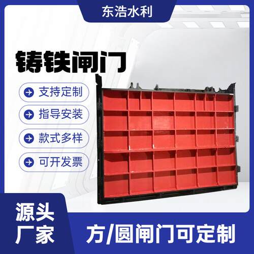 铸铁镶铜闸门双向止水铸铁闸门平面渠道QL螺杆启闭机一体闸门
