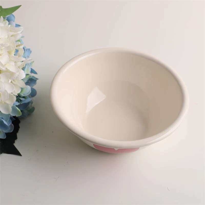 印象搪瓷 出口德国 爱心系列加厚搪瓷甜品碗面碗沙拉碗料理碗汤盆