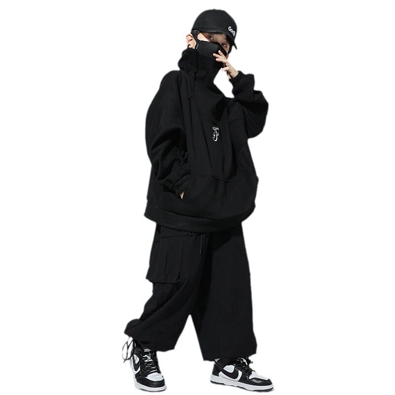 2026新款儿童街舞潮服套装春秋hiphop嘻哈长袖卫衣女童爵士