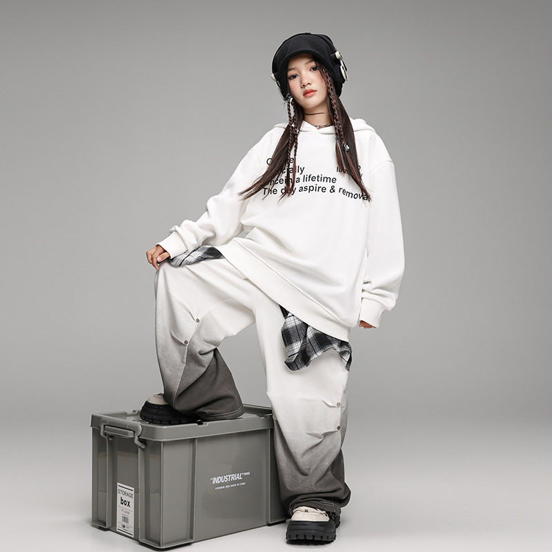 2026新款街舞儿童潮服男女童hiphop连帽卫衣潮酷套装少儿潮