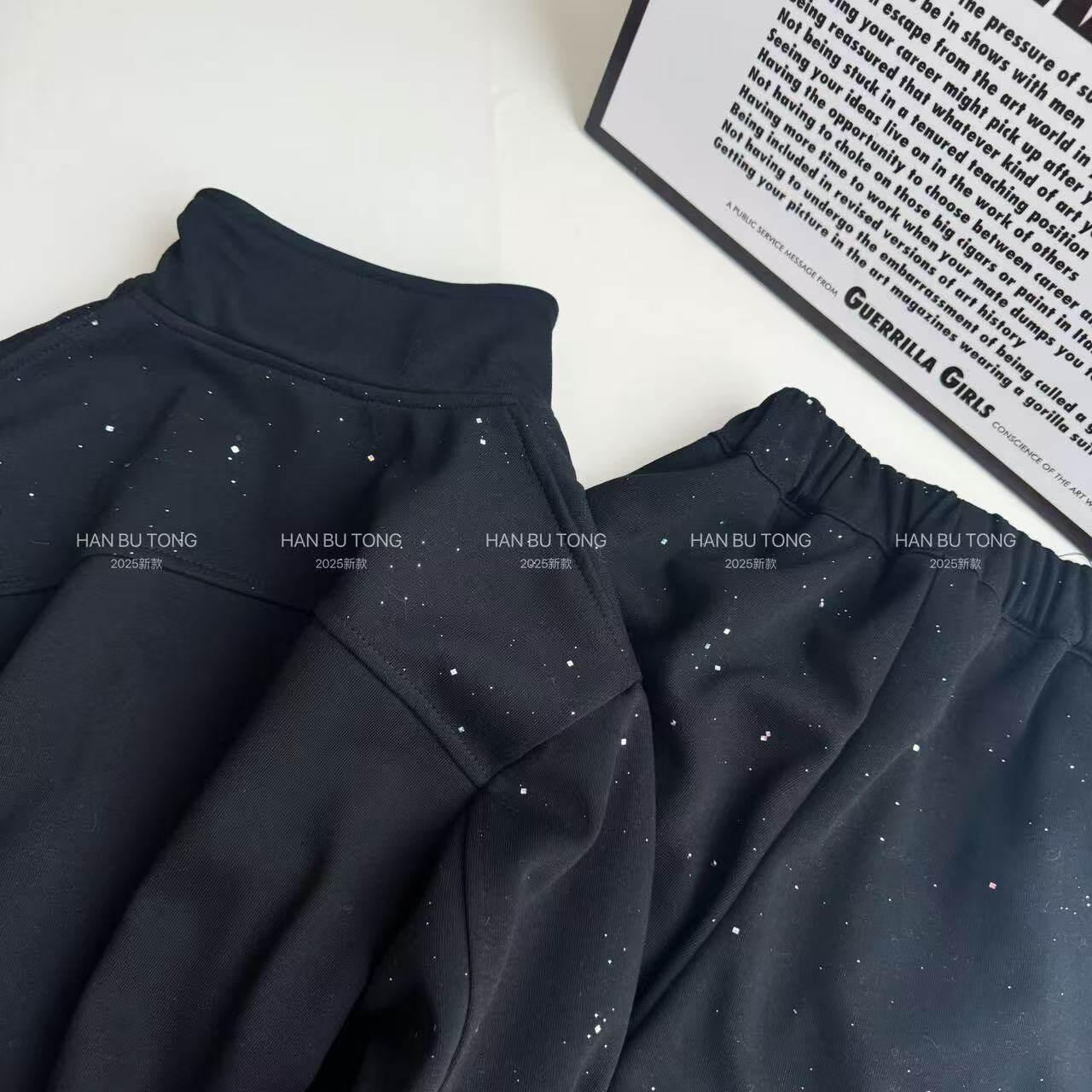 2026新款女童春秋款套装儿童春季时尚外套大童亮片春装运动两