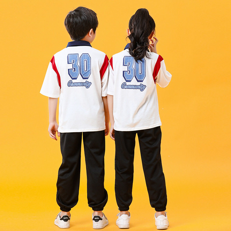 2026新款夏季小学生校服棉运动T恤套装幼儿园园服夏装儿童班服定