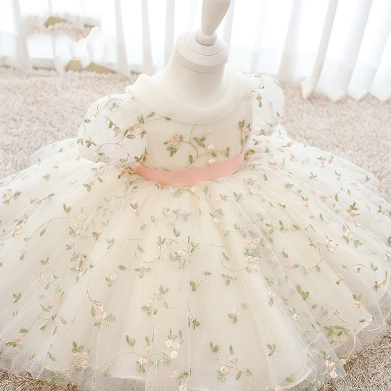 2026新款一周岁女宝宝生日礼服一岁婴儿百天秋春儿童花童公主裙蓬