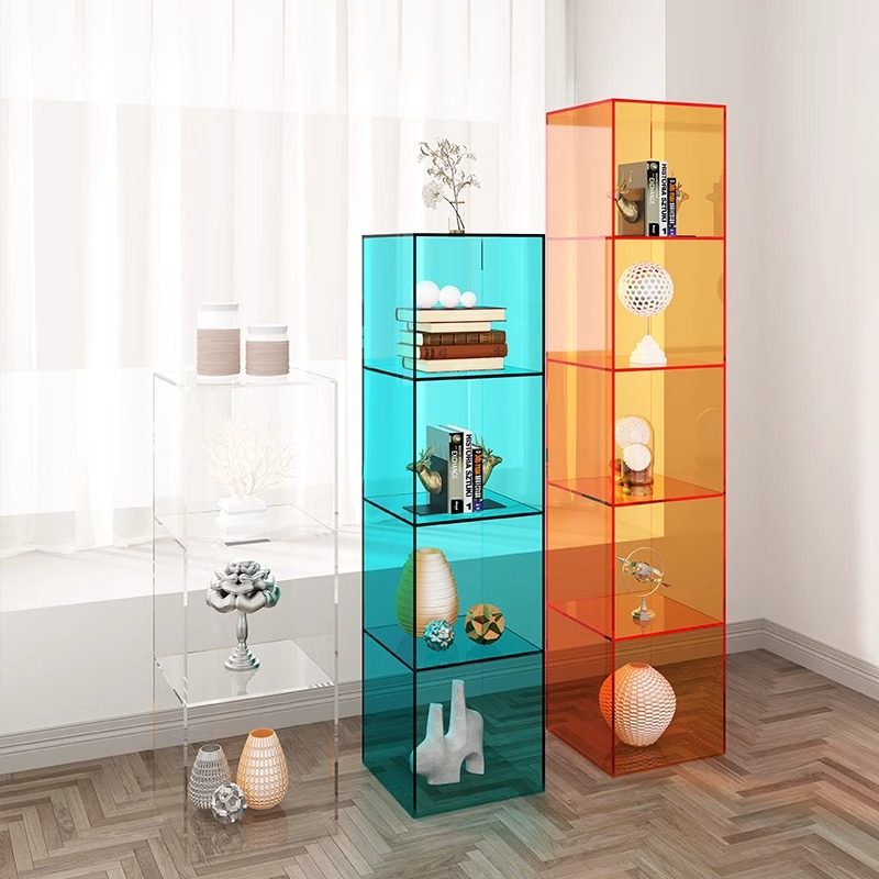 亚克力书架置物架落地网红简易书柜收纳架服装店鞋包中岛陈列架,住宅家具,家用陈列柜,淘宝优惠券,粉丝福利购,淘宝优惠卷