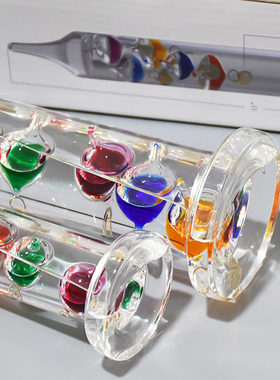 伽利略彩球物理悬浮温度计酒柜客厅装饰摆件生日开业学生创意礼品