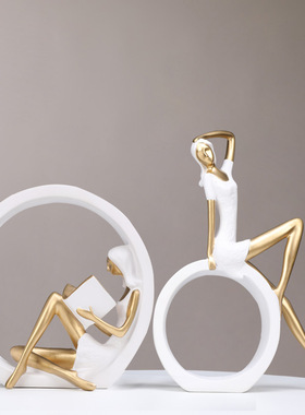 卧室装饰品摆台酒柜摆件后简约家居创意摆设客厅时尚女孩