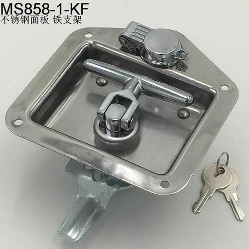 MS858-1面板锁房车T型转舌锁配电箱锁具机械门锁不锈钢工程面板锁