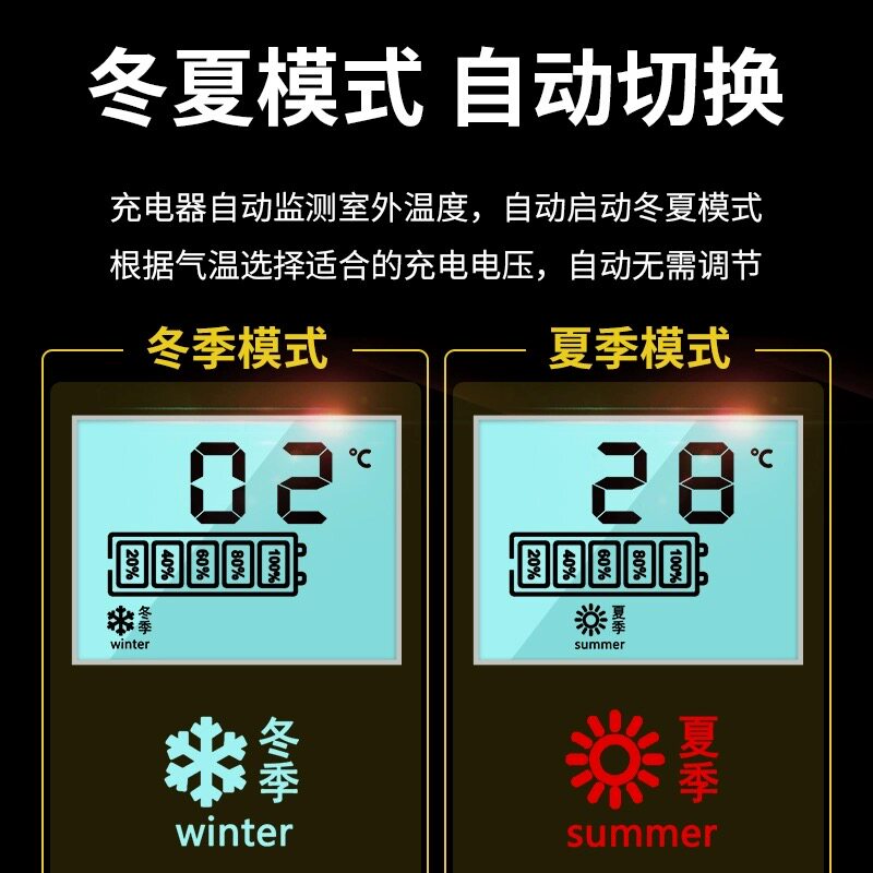 汽车电瓶充电器12v6A伏机车充电器智能自动修复型蓄电池充电机