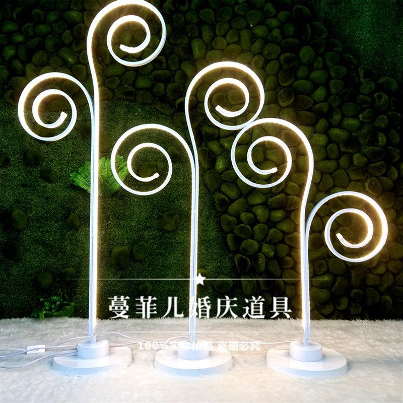 2023新款婚庆道具LED发光萌芽路引 婚礼道具迎宾区布置 场景布置
