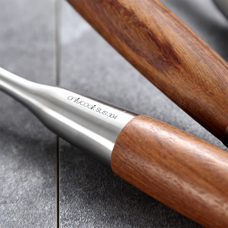 cook 不锈钢锅铲 家用厨房木质手柄专用炒菜铲子 厨具炒铲