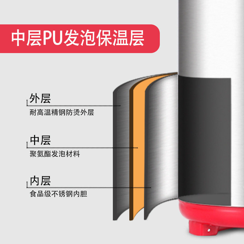 不锈钢奶茶桶商用保温桶豆浆桶 8L10L12L冷热双层保温茶水桶