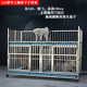 不锈钢折叠狗笼上跑笼下子母笼展示笼跑笼宠物店小型犬中型犬两门