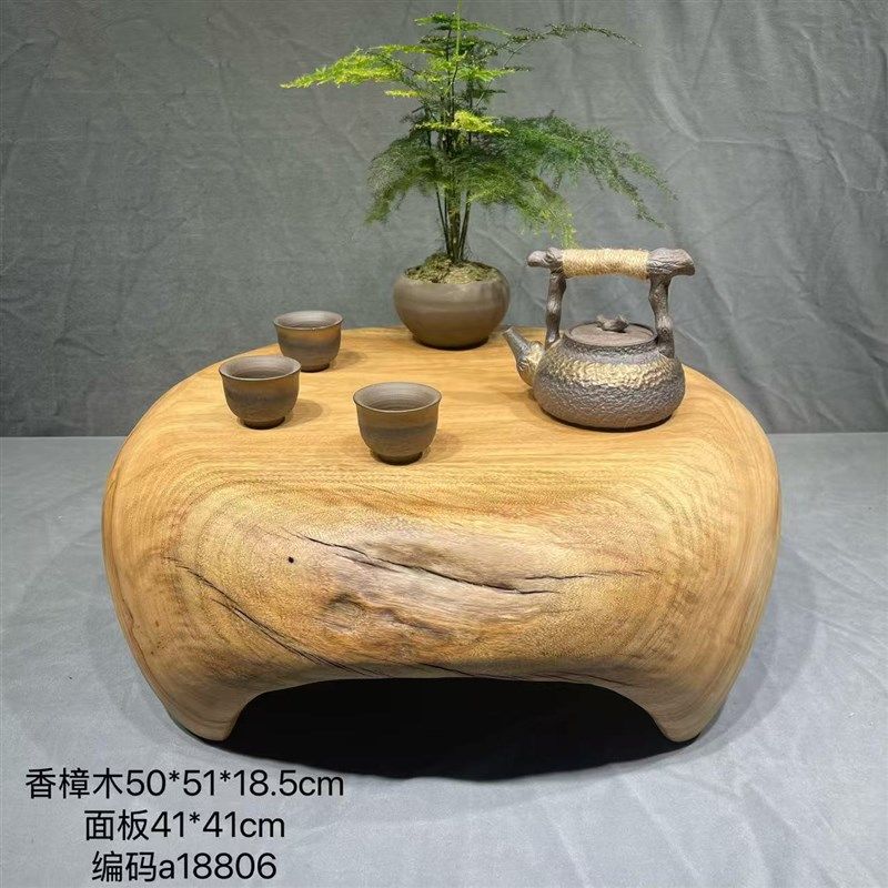 香樟木墩子实木空心原生态树桩根雕凳子茶几边桌民宿酒店装饰摆件