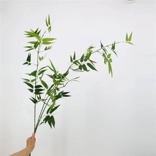 仿真竹子竹叶假花细竹毛竹枝条绿植插花花艺配材摄影婚庆道具橱窗