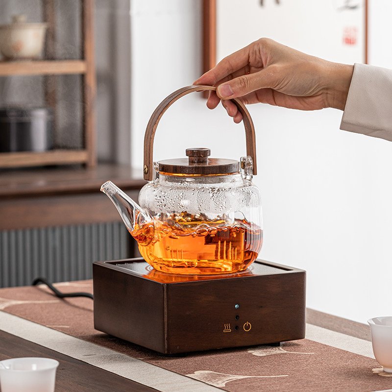 煮茶壶煮茶器2023新款加厚玻璃耐高温烧水泡茶白茶电陶炉煮茶炉