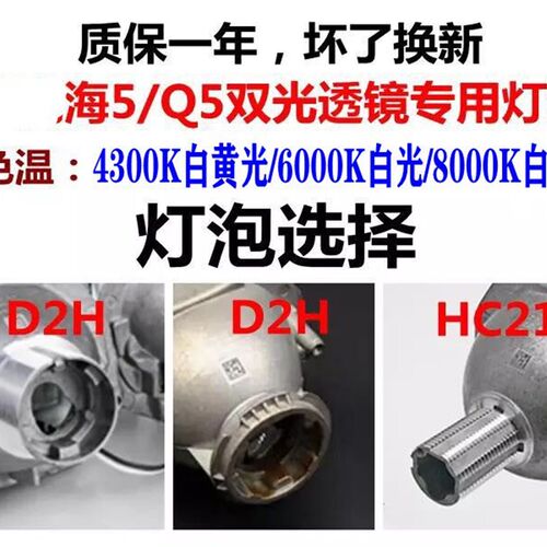 汽车改装HID双光透镜拉海 HC21透镜氙气灯泡Q5 21mm 15mm疝气灯泡
