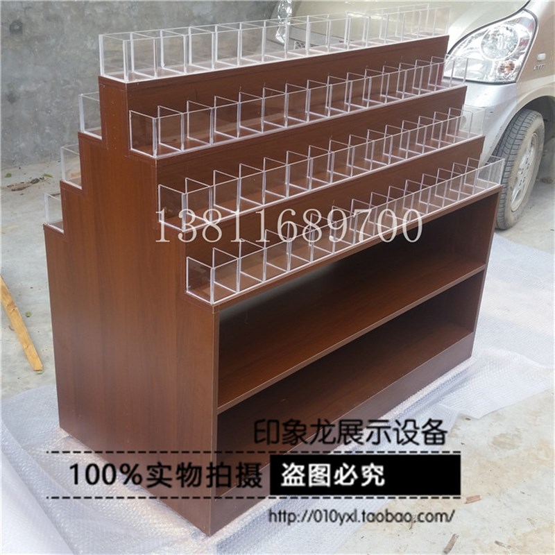 超市文具展柜文具店展示柜台 笔筒柜 饰品双面柜 木质货架中岛柜