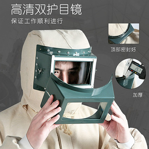 佳护 打砂衣 喷砂服喷漆服 帆布防护喷砂服油漆帽打沙上衣喷砂帽J