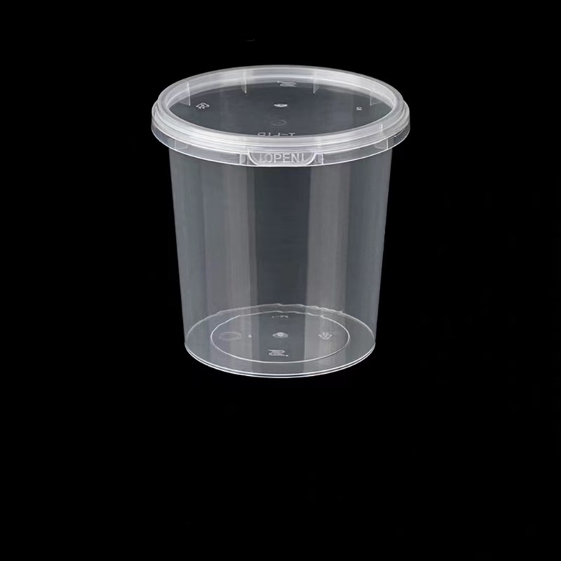 一次性密封防漏500ML打包汤杯食品级锁扣耐高温可微波冷藏糖水碗