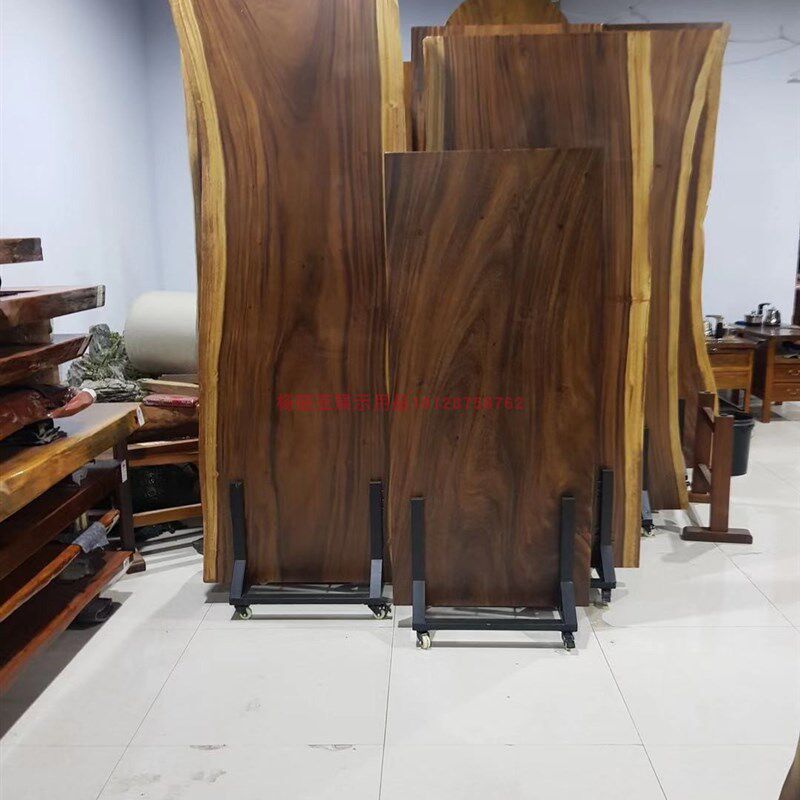 茶功能移动老榆木门板展架复古实木复古吧台展木板原木多台旧示架