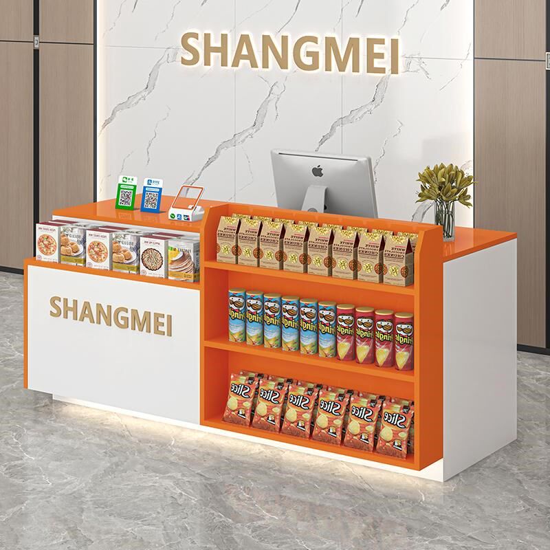 吧台桌银台店铺小型柜台收超市便利店货架展示奶架茶店前台接待台