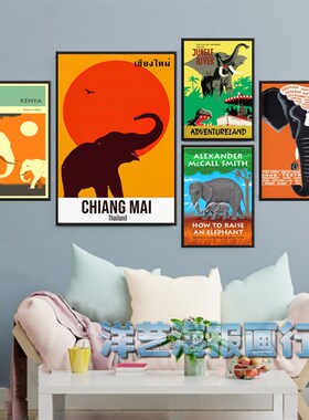 东南亚风格装饰画泰式风情挂画客厅卧室咖啡厅泰国菜餐厅风景壁画