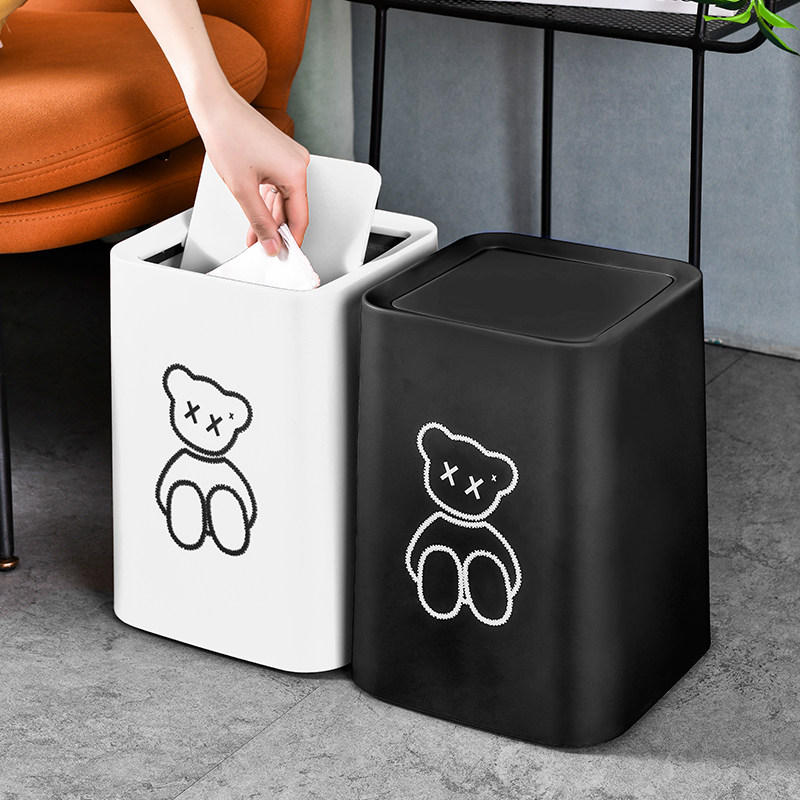 垃圾桶家用新款带盖卫生间专用桶厕所客厅办公室现代简约翻盖宿舍