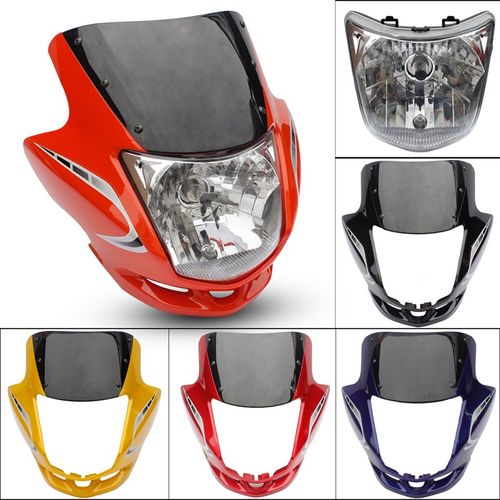 适用赛驰款大灯总成陆豪机车配件125/150-5C头罩客厅灯前瓦导流罩