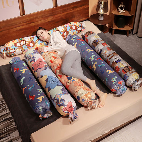 卡通糖果长条抱枕夹腿男女生睡觉床上靠枕儿童侧睡枕头夏季可拆洗