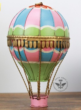 纯手工 铁艺热气球摆件吊饰 酒吧咖啡店主题餐厅家居装饰摆件